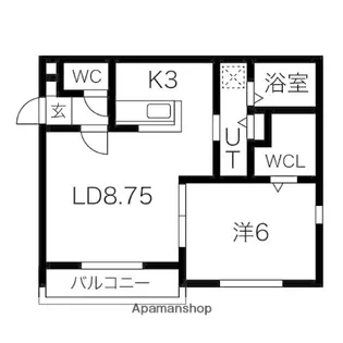 エクセルパーク【102.号室】の間取り