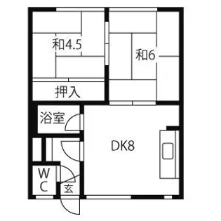 ハイツスバル【102号室】の間取り
