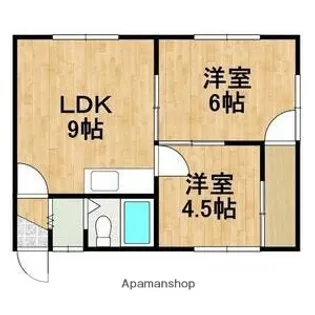 ボヌール信濃【2階】の間取り