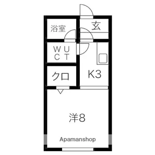 リラハイツ末広D【101号室】の間取り