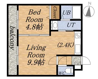 ヌーヴェルコート【2階】の間取り