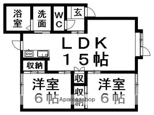 椎の実弐番館【106号室】の間取り