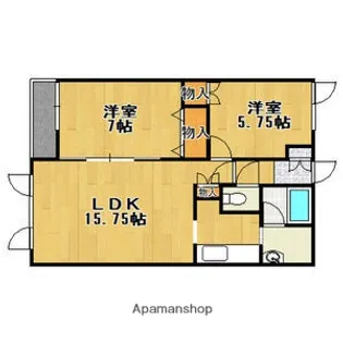 グリーンノート住吉【2階】の間取り