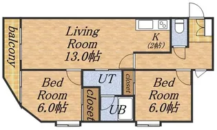 フェニックス北野【403号室】の間取り