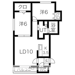 PINOT BLANC【201号室】の間取り
