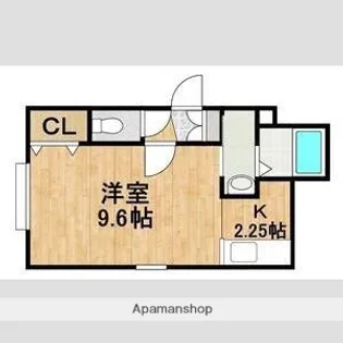アクアエンブレーマ【201号室】の間取り