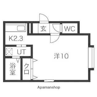 ボヌールメゾン【101号室】の間取り