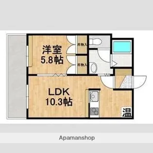 ハイツTKYⅡ【307号室】の間取り