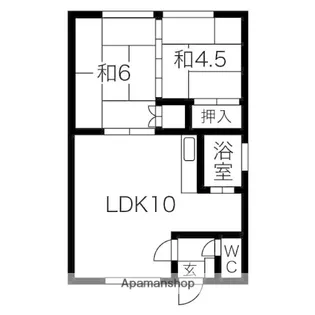 リバーハイツ【2階】の間取り