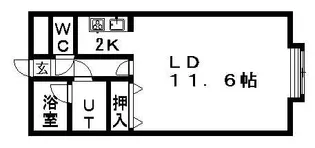 1Kの間取り画像