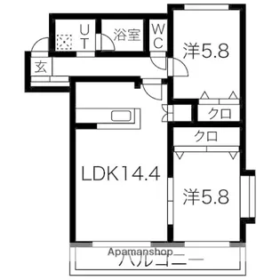 エヌ・フォーレ【601.号室】の間取り