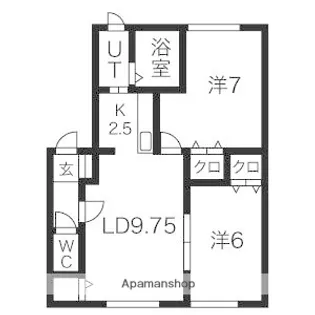 ベルエポック並木 II【201号室】の間取り