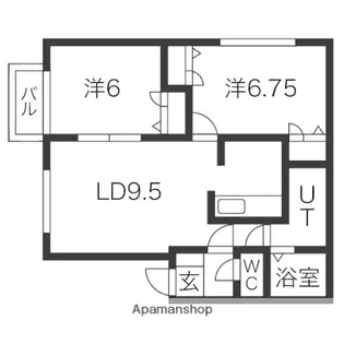 北海道札幌市厚別区厚別北三条5丁目【アパート】の間取り