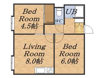 オリエント北野【205号室】の間取り