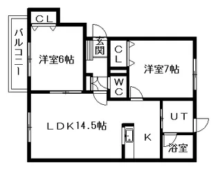 クレール壱番館【105号室】の間取り