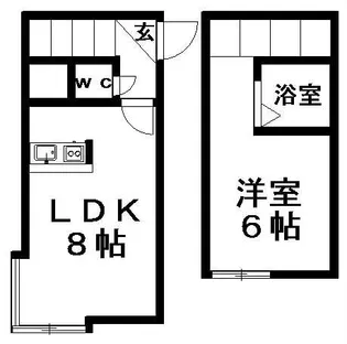 クラーク羊ヶ丘弐番館【104号室】の間取り
