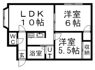 コンフォートA45【205号室】の間取り