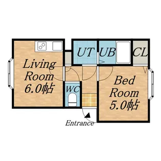 カステル北野【201号室】の間取り
