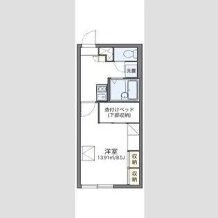 レオパレス新さっぽろⅡ【108号室】の間取り