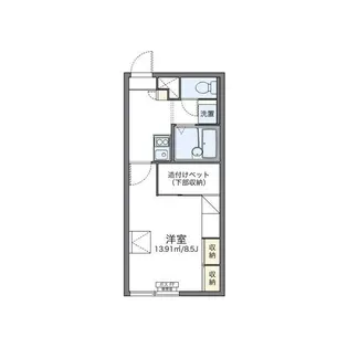 レオパレスシャスティMS【105号室】の間取り