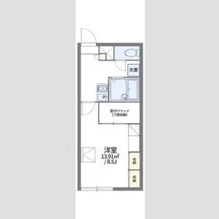 レオパレステンレスト【101号室】の間取り