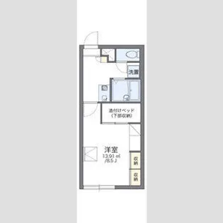 レオパレスABRI【203号室】の間取り