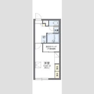 レオパレス千歳北陽【204号室】の間取り