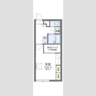 レオパレスこも家東【205号室】の間取り
