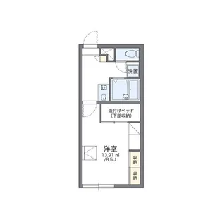 レオパレスリラ【113号室】の間取り