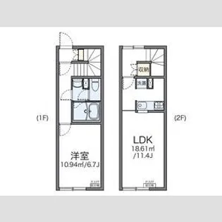 レオネクストブルーブランシェ【106号室】の間取り