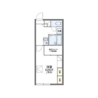 レオパレスいちい【202号室】の間取り