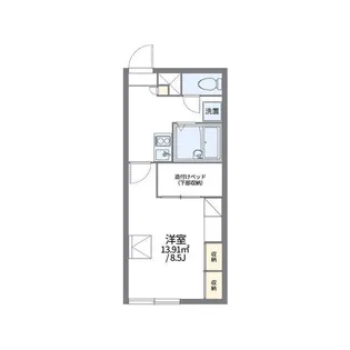 レオパレス白樺Ⅱ【103号室】の間取り