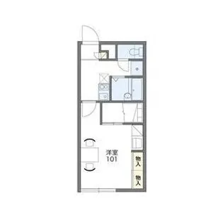 レオパレスグレイスポプラ【205号室】の間取り