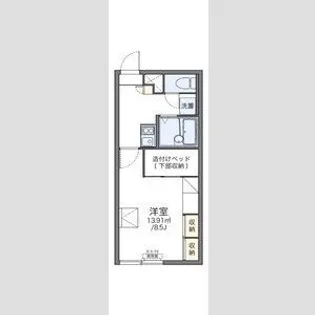 レオパレスコルヌ【203号室】の間取り