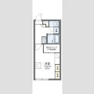 レオパレスツインズA【101号室】の間取り