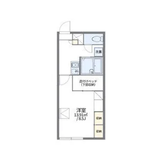 レオパレス虹の丘【205号室】の間取り
