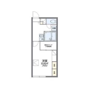 レオパレスグラシューズ【204号室】の間取り
