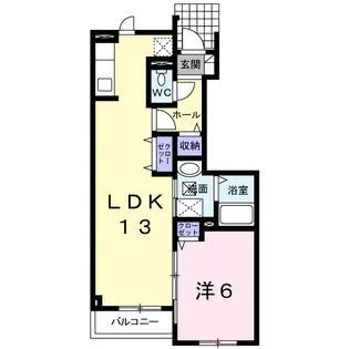 スカイピアみどり台E【1階】の間取り