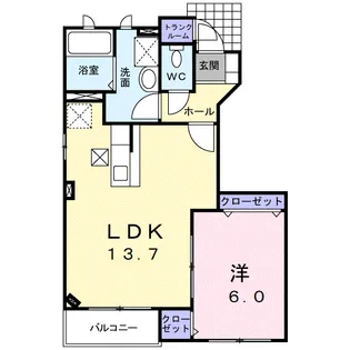 ヒースコート【1階】の間取り