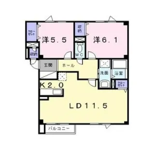 パールヴィレッジ B【1階】の間取り