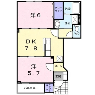 スカイピア勇舞ⅡG棟【103号室】の間取り