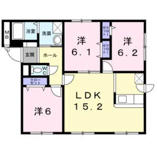 プロムナード信濃【3階】の間取り