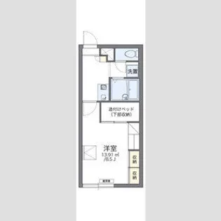 レオパレス桂木の森【107号室】の間取り