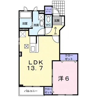 マーベラスコート壱番館【1階】の間取り