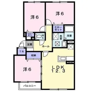 スカイピア勇舞 A棟【1階】の間取り