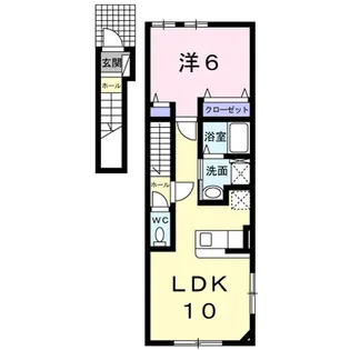 ジラソーレ栄町2【2階】の間取り