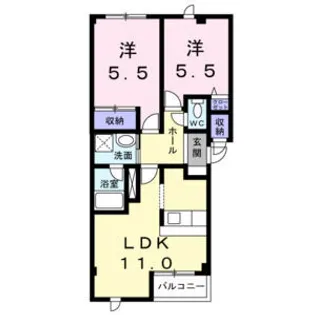 ノースドリーム【2階】の間取り