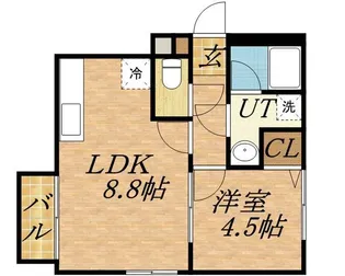 オルセー厚別中央Ⅱ B棟【2階】の間取り