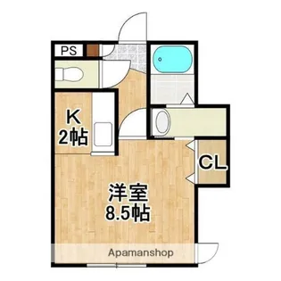 KORAT【107号室】の間取り