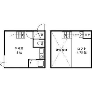 パルメゾン宝塚【109号室】の間取り